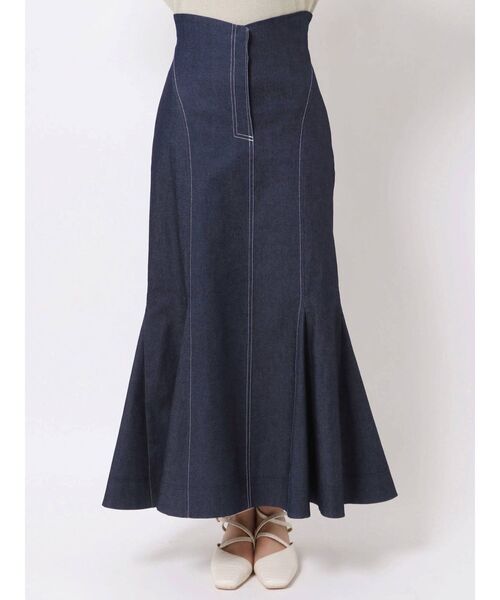 dazzlin（ダズリン）の「ステッチラインマーメイドスカート（スカート・レディース・ベージュ/オフホワイト/インディゴブルー/ピンク・SMALL/MEDIUM）」の16枚目の写真