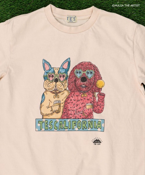 The Endless Summer（エンドレスサマー）の「TES×MULGA THE LIFE T-005 / Tシャツ（Tシャツ/カットソー・メンズ・ホワイト/ピンク系その他4・SMALL/MEDIUM/LARGE/X-LARGE）」の9枚目の写真