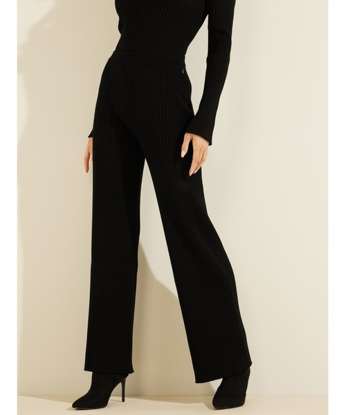 Guess（ゲス）の「Eco Colette Rib-Knit Wide Leg Pant（その他パンツ・レディース・ブラック/ホワイト/ベージュ・X-SMALL/SMALL/MEDIUM）」の8枚目の写真