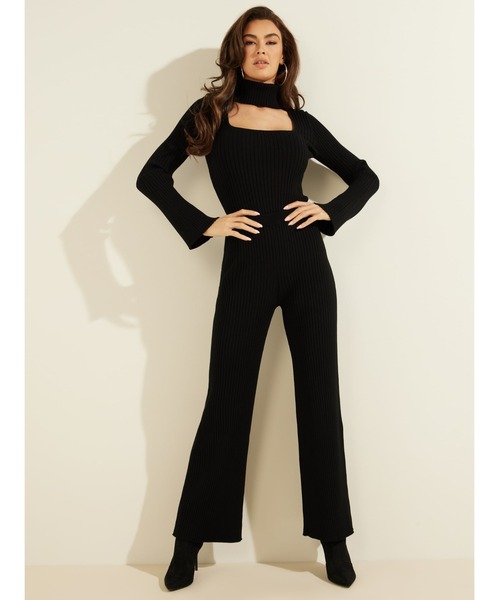 Guess（ゲス）の「Eco Colette Rib-Knit Wide Leg Pant（その他パンツ・レディース・ブラック/ホワイト/ベージュ・X-SMALL/SMALL/MEDIUM）」の9枚目の写真