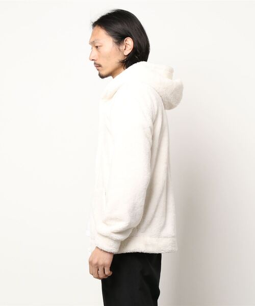 AZUL by moussy(アズールバイマウジー)の「BOA ZIP HOODIE/ボアジップフーディ(パーカー・メンズ・オフホワイト/ブラック/グレー・MEDIUM/LARGE)」の6枚目の写真