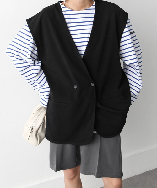 Chillfar（チルファー）の「セミストレッチツイルベスト（ベスト・レディース・ブラック/ベージュ/ブラウン/アイボリー・FREE）」の2枚目の写真