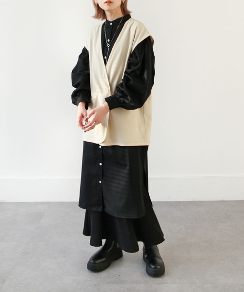 Chillfar（チルファー）の「セミストレッチツイルベスト（ベスト・レディース・ブラック/ベージュ/ブラウン/アイボリー・FREE）」の16枚目の写真