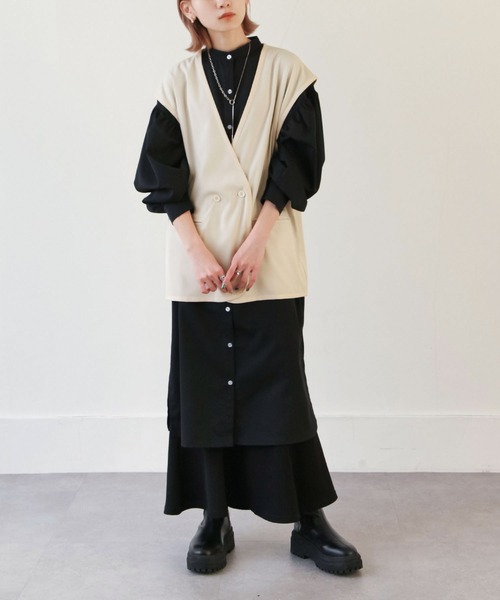 Chillfar（チルファー）の「セミストレッチツイルベスト（ベスト・レディース・ブラック/ベージュ/ブラウン/アイボリー・FREE）」の17枚目の写真