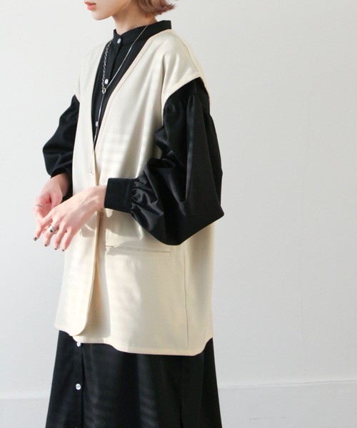 Chillfar（チルファー）の「セミストレッチツイルベスト（ベスト・レディース・ブラック/ベージュ/ブラウン/アイボリー・FREE）」の18枚目の写真