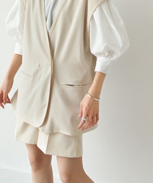 Chillfar（チルファー）の「セミストレッチツイルベスト（ベスト・レディース・ブラック/ベージュ/ブラウン/アイボリー・FREE）」の6枚目の写真