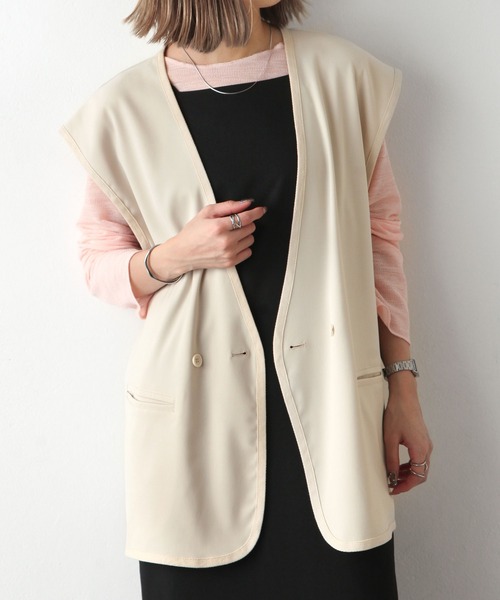 Chillfar（チルファー）の「セミストレッチツイルベスト（ベスト・レディース・ブラック/ベージュ/ブラウン/アイボリー・FREE）」の13枚目の写真