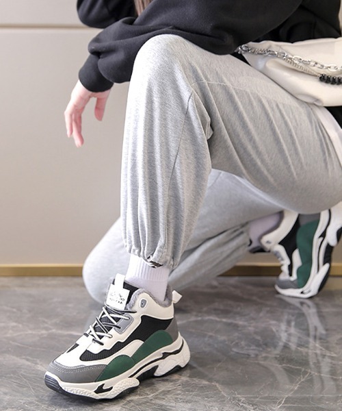 Futier land(フューティアランド)の「ハイカットダッドスニーカー(スニーカー・レディース・ブラック/グリーン・35/36/37/38/39/40)」の6枚目の写真