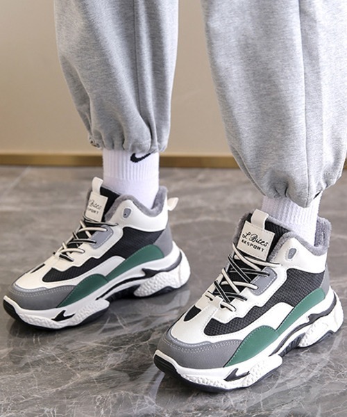 Futier land(フューティアランド)の「ハイカットダッドスニーカー(スニーカー・レディース・ブラック/グリーン・35/36/37/38/39/40)」の4枚目の写真