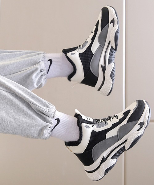 Futier land(フューティアランド)の「ハイカットダッドスニーカー(スニーカー・レディース・ブラック/グリーン・35/36/37/38/39/40)」の13枚目の写真