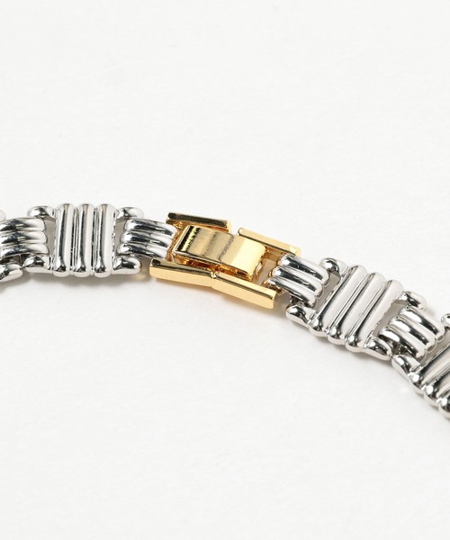 Ray BEAMS（レイビームス）の「RBS / デッドストック スクエア チェーン チョーカー（チョーカー・レディース・シルバー・ONE SIZE）」の5枚目の写真