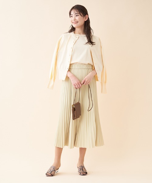 en recre（アンレクレ）の「ニットアンサンブル（カーディガン/ボレロ・レディース・ダークネイビー/チョコ・2）」の7枚目の写真