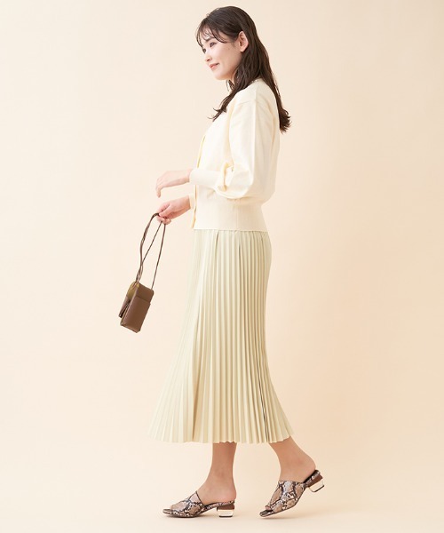 en recre（アンレクレ）の「ニットアンサンブル（カーディガン/ボレロ・レディース・ダークネイビー/チョコ・2）」の10枚目の写真