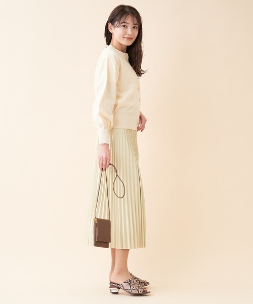 en recre（アンレクレ）の「ニットアンサンブル（カーディガン/ボレロ・レディース・ダークネイビー/チョコ・2）」の12枚目の写真