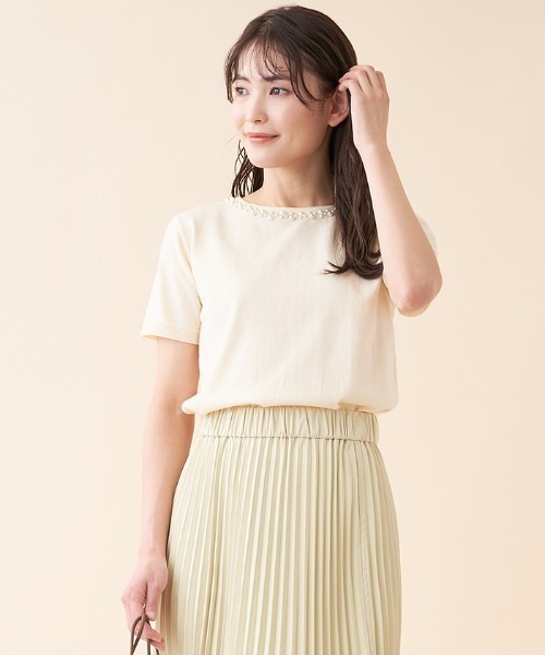 en recre（アンレクレ）の「ニットアンサンブル（カーディガン/ボレロ・レディース・ダークネイビー/チョコ・2）」の13枚目の写真