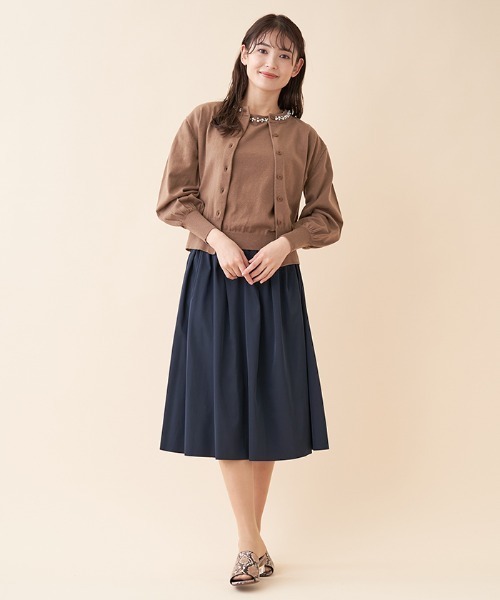 en recre（アンレクレ）の「ニットアンサンブル（カーディガン/ボレロ・レディース・ダークネイビー/チョコ・2）」の17枚目の写真