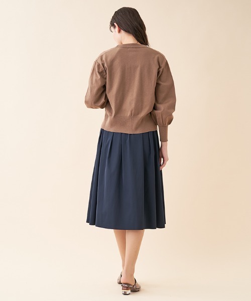 en recre（アンレクレ）の「ニットアンサンブル（カーディガン/ボレロ・レディース・ダークネイビー/チョコ・2）」の19枚目の写真