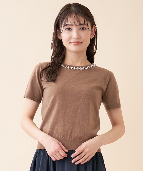 en recre（アンレクレ）の「ニットアンサンブル（カーディガン/ボレロ・レディース・ダークネイビー/チョコ・2）」の21枚目の写真