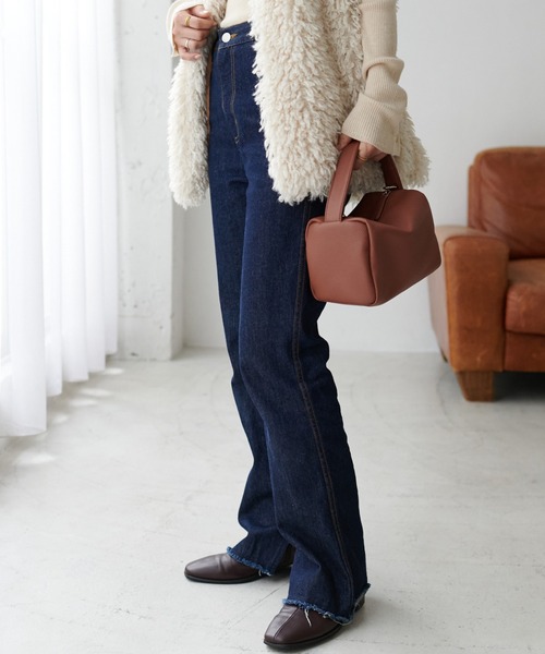 DISCOAT（ディスコート）の「USコットンデニムフレアパンツ（デニムパンツ・レディース・アイボリー/ブラック/サックスブルー/ネイビー・SMALL/MEDIUM/LARGE）」の18枚目の写真