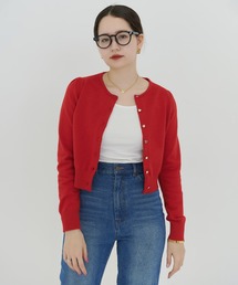 TINA：JOJUN | パフスリーブ ハート釦カーディガン TINA：JOJUN(カーディガン/ボレロ)