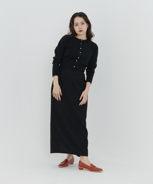 TINA：JOJUN（ティーナジョジュン）の「パフスリーブ ハート釦カーディガン TINA：JOJUN（カーディガン/ボレロ・レディース・ピンク系その他2/ブラック/モカ・M）」の15枚目の写真