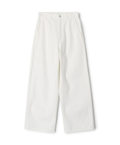 TOMORROWLAND (トゥモローランド)の「コットンデニム ハイウエストワイドパンツ(デニムパンツ・レディース・ホワイト/ブルー/キャメル・36/34/32)」の2枚目の写真