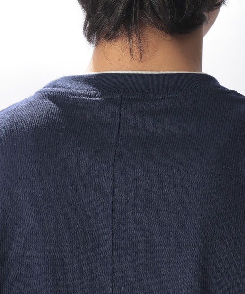 niko and...（ニコアンド）の「フェイクレイヤー裾ラウンドロンＴ（Tシャツ/カットソー・メンズ・ベージュ/ネイビー/オフホワイト/ライトグリーン・SMALL/MEDIUM/LARGE）」の12枚目の写真