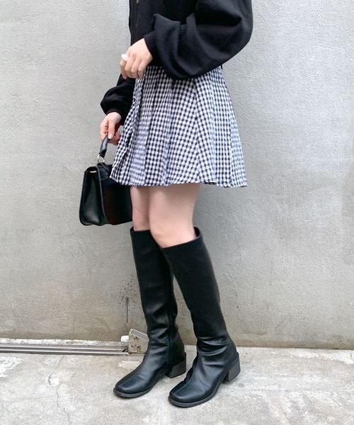 OLIVE des OLIVE（オリーブデオリーブ）の「ミニプリーツスカート（スカート・レディース・ブラック/オフホワイト/ミント/グレイッシュベージュ/スミクロ/オリーブ/ベージュ・FREE）」の11枚目の写真