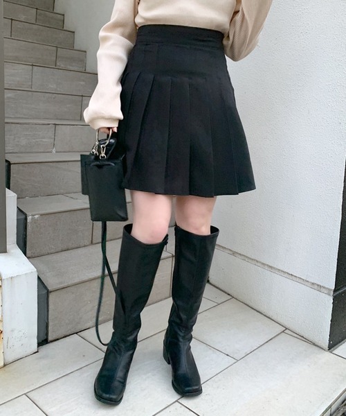 OLIVE des OLIVE（オリーブデオリーブ）の「ミニプリーツスカート（スカート・レディース・ブラック/オフホワイト/ミント/グレイッシュベージュ/スミクロ/オリーブ/ベージュ・FREE）」の15枚目の写真