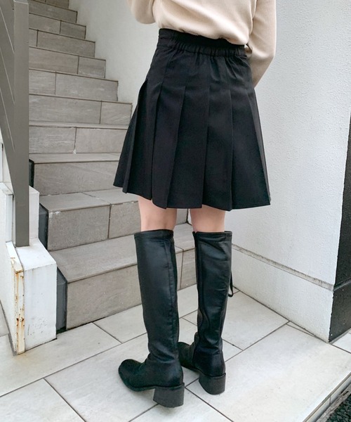 OLIVE des OLIVE（オリーブデオリーブ）の「ミニプリーツスカート（スカート・レディース・ブラック/オフホワイト/ミント/グレイッシュベージュ/スミクロ/オリーブ/ベージュ・FREE）」の17枚目の写真