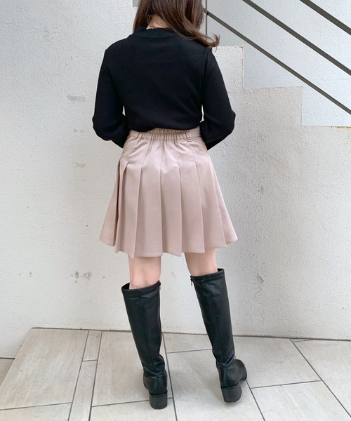 OLIVE des OLIVE（オリーブデオリーブ）の「ミニプリーツスカート（スカート・レディース・ブラック/オフホワイト/ミント/グレイッシュベージュ/スミクロ/オリーブ/ベージュ・FREE）」の20枚目の写真