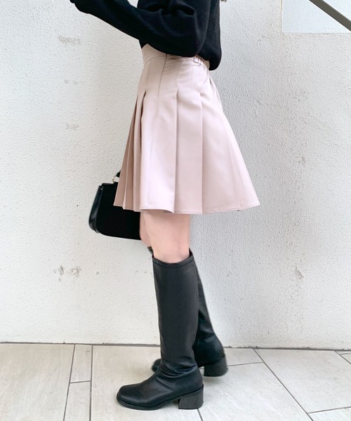 OLIVE des OLIVE（オリーブデオリーブ）の「ミニプリーツスカート（スカート・レディース・ブラック/オフホワイト/ミント/グレイッシュベージュ/スミクロ/オリーブ/ベージュ・FREE）」の22枚目の写真