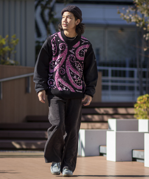 JOINT WORKS(ジョイントワークス)の「JW-KNIT PAISLEY ジャガードベスト(ベスト・メンズ・ブラック/ブルー系その他・MEDIUM/LARGE)」の7枚目の写真
