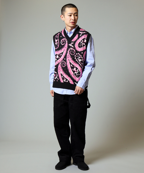 JOINT WORKS(ジョイントワークス)の「JW-KNIT PAISLEY ジャガードベスト(ベスト・メンズ・ブラック/ブルー系その他・MEDIUM/LARGE)」の11枚目の写真