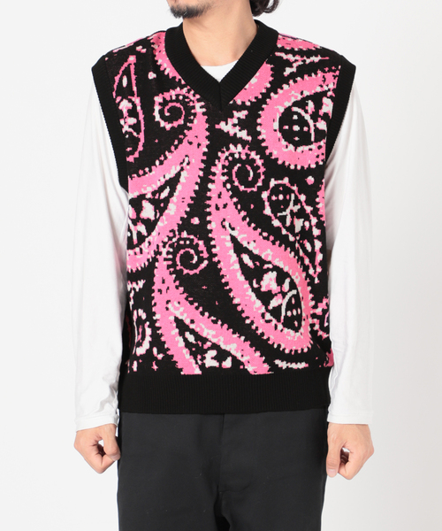 JOINT WORKS(ジョイントワークス)の「JW-KNIT PAISLEY ジャガードベスト(ベスト・メンズ・ブラック/ブルー系その他・MEDIUM/LARGE)」の13枚目の写真