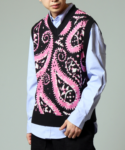 JOINT WORKS(ジョイントワークス)の「JW-KNIT PAISLEY ジャガードベスト(ベスト・メンズ・ブラック/ブルー系その他・MEDIUM/LARGE)」の22枚目の写真