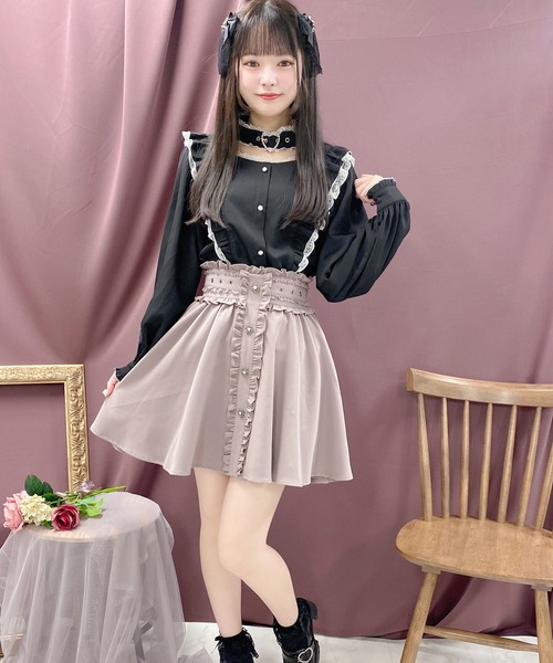 ROJITA(ロジータ)の「ハートバックルラッフルフリルブラウス(シャツ/ブラウス・レディース・ホワイト/ブラック/ピンク・FREE)」の10枚目の写真