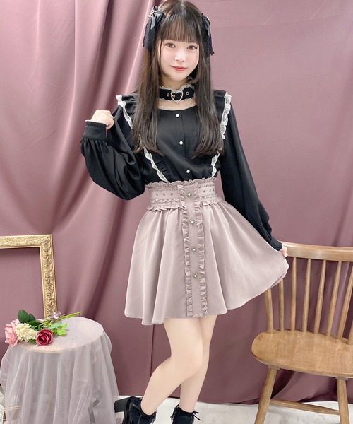 ROJITA(ロジータ)の「ハートバックルラッフルフリルブラウス(シャツ/ブラウス・レディース・ホワイト/ブラック/ピンク・FREE)」の11枚目の写真