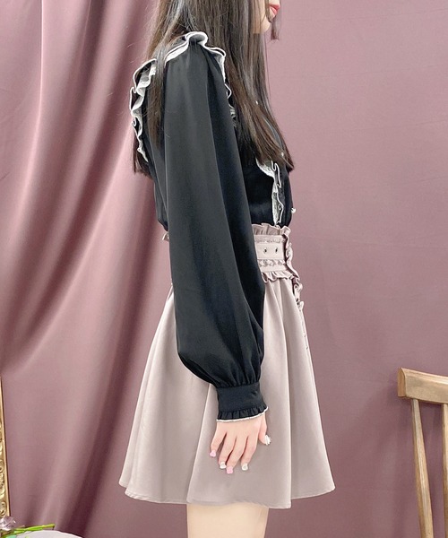 ROJITA(ロジータ)の「ハートバックルラッフルフリルブラウス(シャツ/ブラウス・レディース・ホワイト/ブラック/ピンク・FREE)」の13枚目の写真