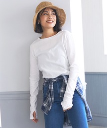 coca（coca） | やわらか指穴カットソー(Tシャツ/カットソー)