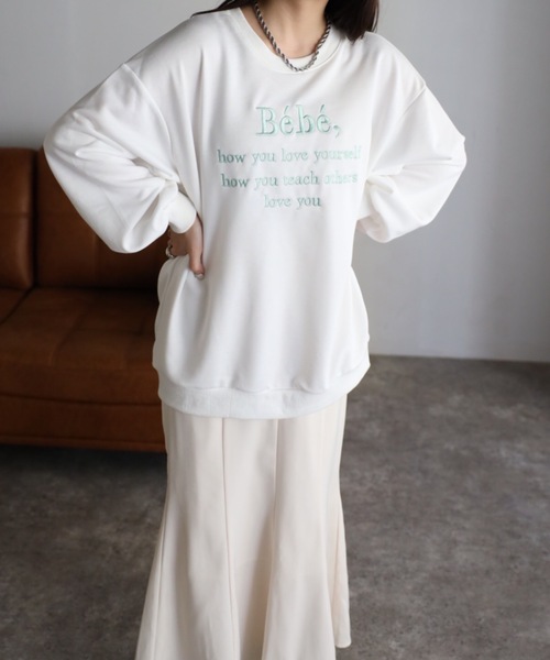 sakishimatokyo（サキシマトーキョー）の「Bebeオーバースウェット（スウェット・レディース・ブラック/ベージュ/グレー/オフホワイト/ホワイト系その他・FREE）」の3枚目の写真