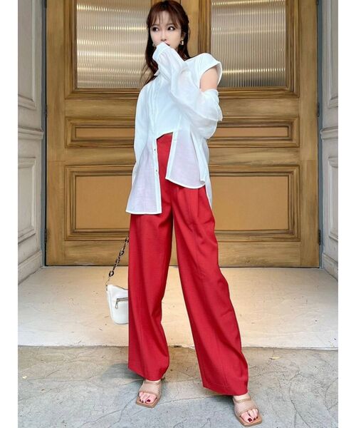 RESEXXY（リゼクシー）の「バックシャンシアーシャツ（シャツ/ブラウス・レディース・ホワイト/ベージュ/イエロー・FREE）」の12枚目の写真