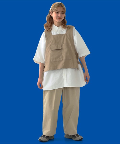 YUYA × BeAMS DOT(ユウヤバイビームスドット)の「YUYA × BeAMS DOT / 2タック ルーズ テーパード パンツ(チノパンツ・メンズ・オリーブ/ホワイト/ベージュ/チャコールグレー/ダークブラウン/ベージュ系その他・LARGE/MEDIUM)」の9枚目の写真