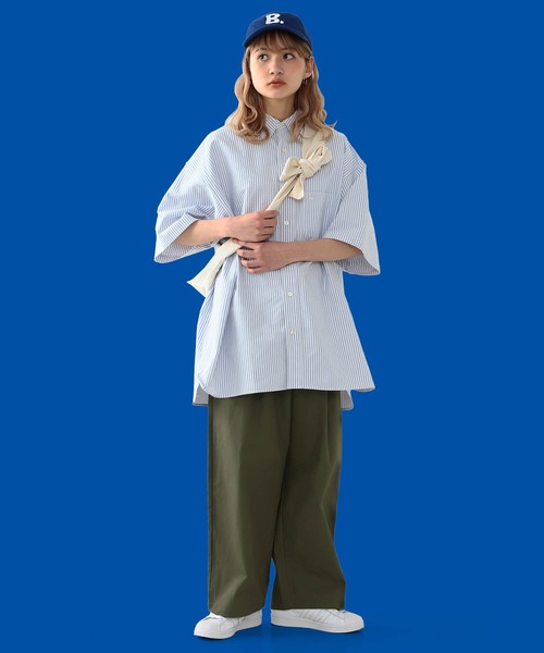 YUYA × BeAMS DOT(ユウヤバイビームスドット)の「YUYA × BeAMS DOT / 2タック ルーズ テーパード パンツ(チノパンツ・メンズ・オリーブ/ホワイト/ベージュ/チャコールグレー/ダークブラウン/ベージュ系その他・LARGE/MEDIUM)」の20枚目の写真
