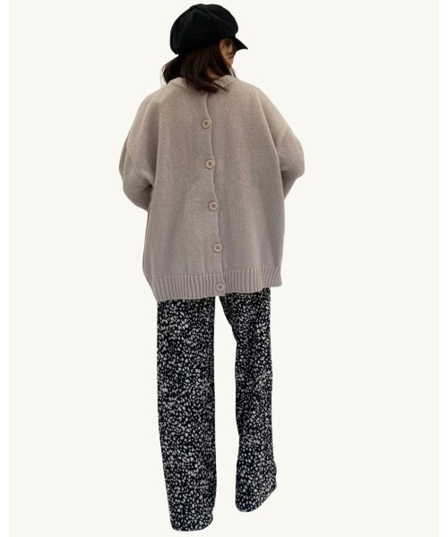 DAIS-Y（デイジー）の「セルフカット可能！裏起毛ダルメシアン柄プリーツパンツ（その他パンツ・レディース・ブラック/ホワイト・FREE）」の11枚目の写真