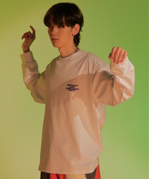 ISTKUNST（イストクンスト）の「【nice ghost club】GHOST HOMECOMING GLOW L/S TEE / ナイスゴーストクラブ ゴースト ホームカミング グロウ ロングスリーブ Tシャツ（Tシャツ/カットソー・メンズ・ホワイト/ブラック/ネイビー・MEDIUM/LARGE）」の5枚目の写真