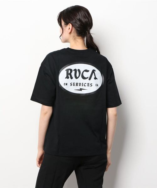 RVCA(ルーカ)の「RVCA/ルーカ ビッグシルエット バックプリントロゴTシャツ BC043-238(Tシャツ/カットソー・レディース・ブラック/ホワイト/ベージュ・L/M/S)」の13枚目の写真
