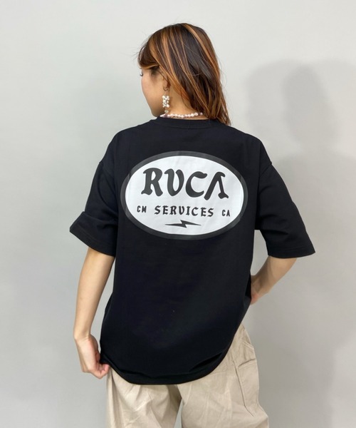 RVCA(ルーカ)の「RVCA/ルーカ ビッグシルエット バックプリントロゴTシャツ BC043-238(Tシャツ/カットソー・レディース・ブラック/ホワイト/ベージュ・L/M/S)」の2枚目の写真