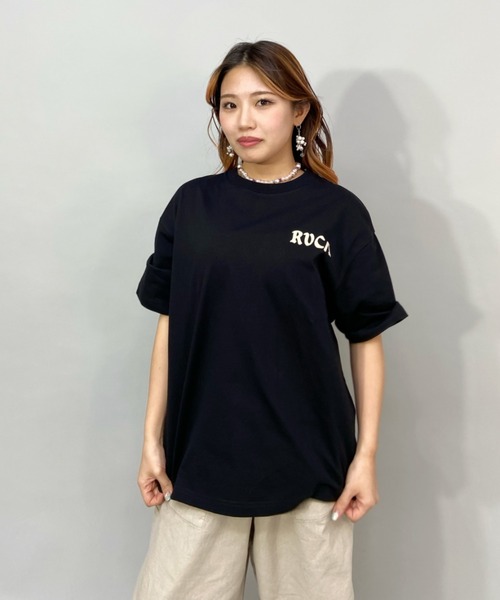 RVCA(ルーカ)の「RVCA/ルーカ ビッグシルエット バックプリントロゴTシャツ BC043-238(Tシャツ/カットソー・レディース・ブラック/ホワイト/ベージュ・L/M/S)」の16枚目の写真