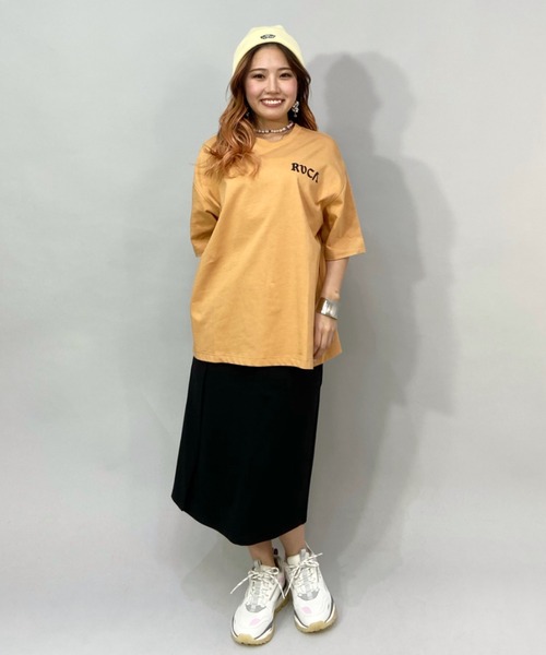 RVCA(ルーカ)の「RVCA/ルーカ ビッグシルエット バックプリントロゴTシャツ BC043-238(Tシャツ/カットソー・レディース・ブラック/ホワイト/ベージュ・L/M/S)」の9枚目の写真